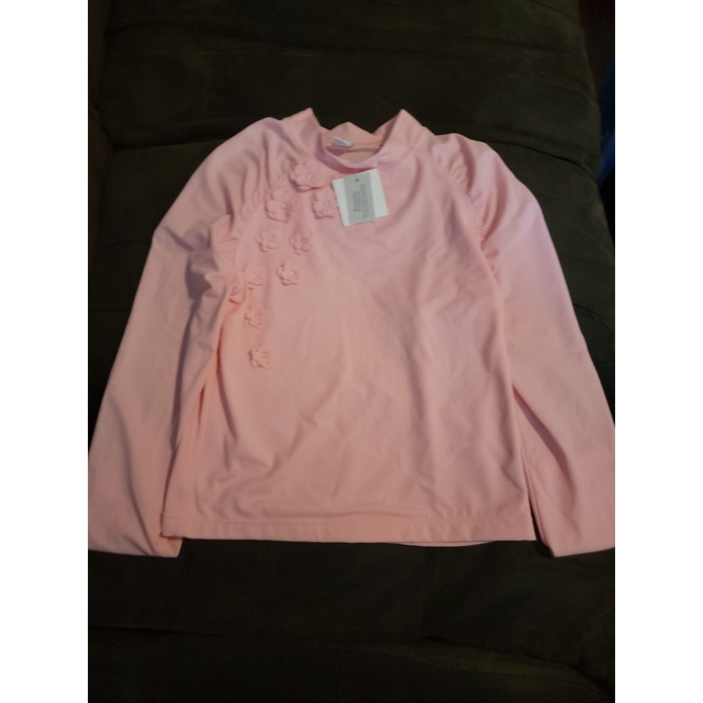 Janie and jack pink floral rash guard top swim suit size‎ 10 nwt